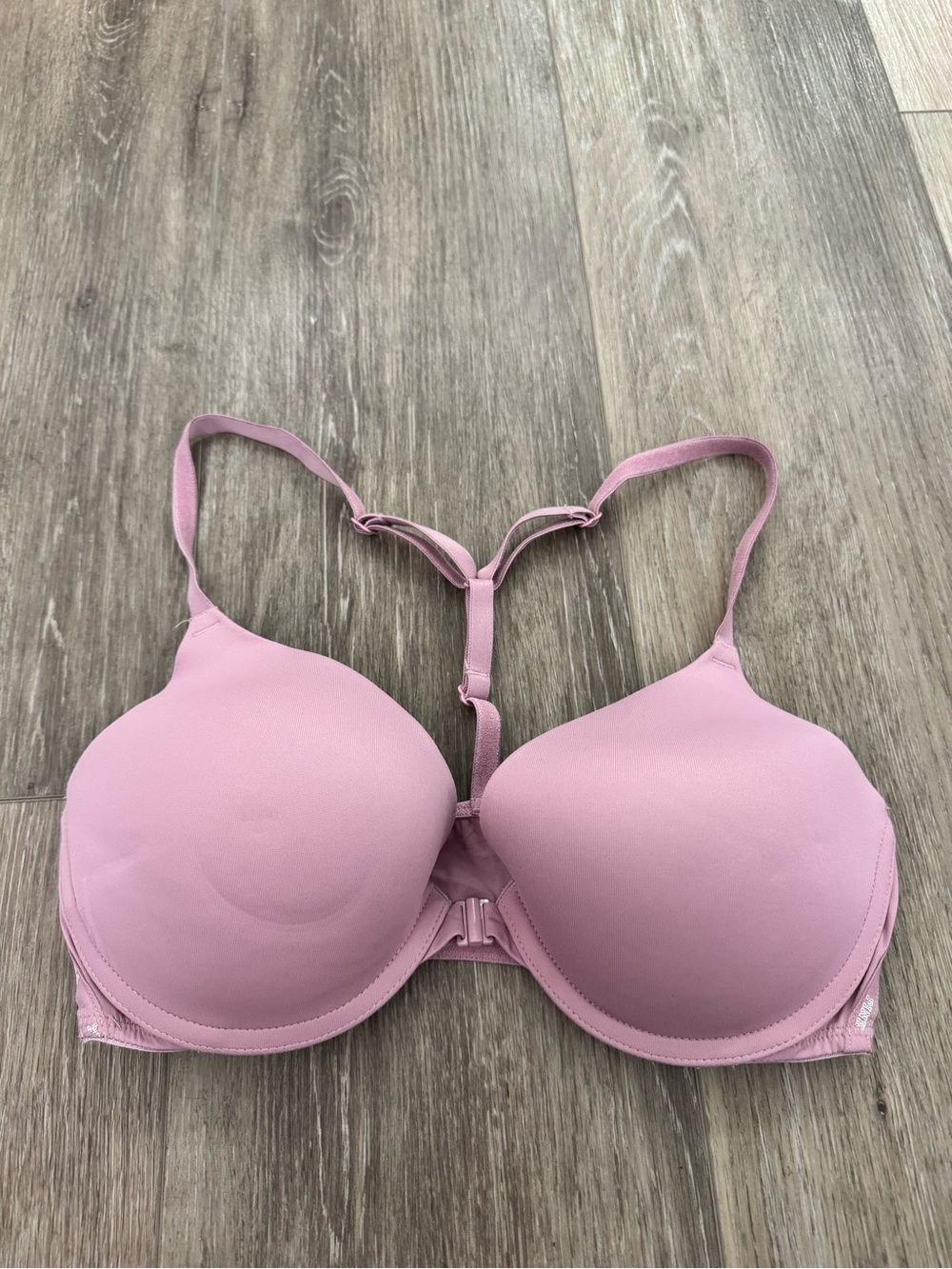 PINK Victoria's Secret Light Mauve Padded Racerback T-Shirt Bra